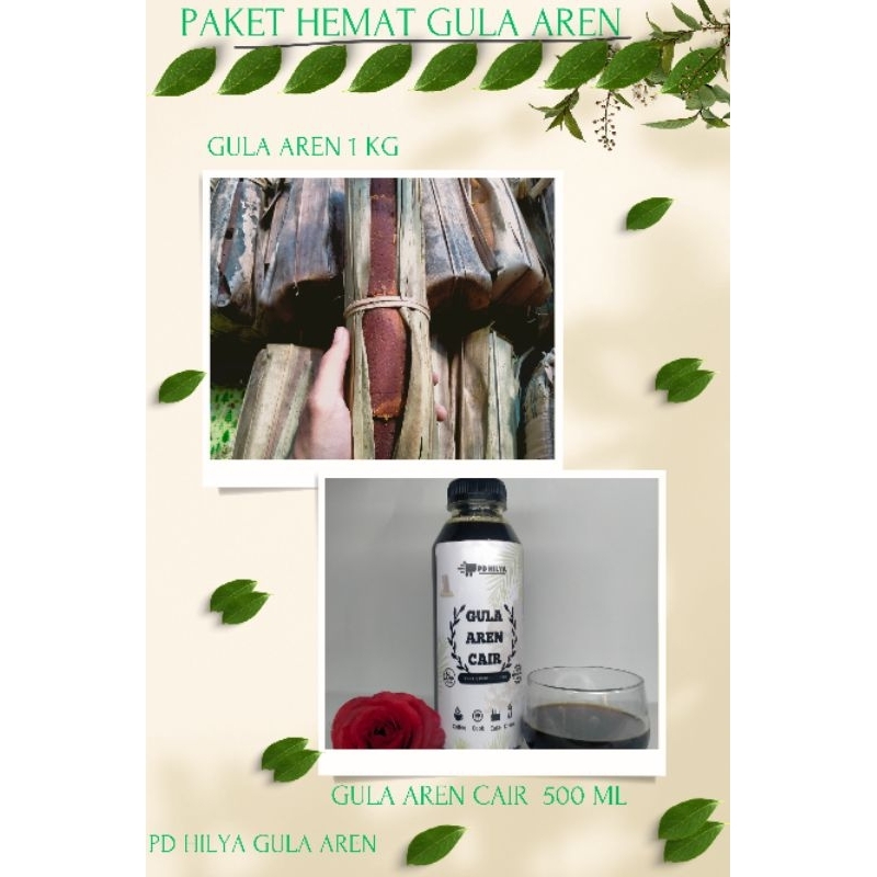 

PAKET HEMAT (GULA AREN 1kg + gula cair 500 ml)