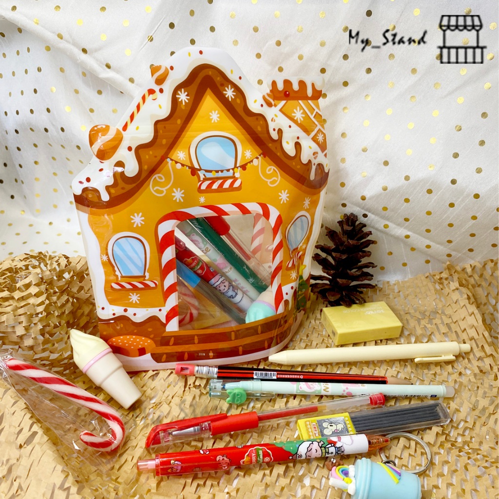 

Parcel Natal FESTIVE Christmas Candy Cane Permen Tongkat Hadiah Cookies Kue Jahe Alat Tulis Pen