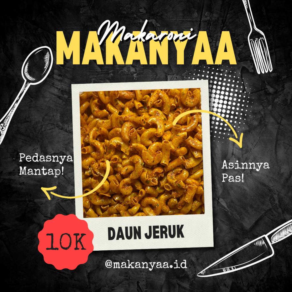 

makaroni daun jeruk level 1-3 200gr | Makaroni MAKANYAA Enak & Gurih