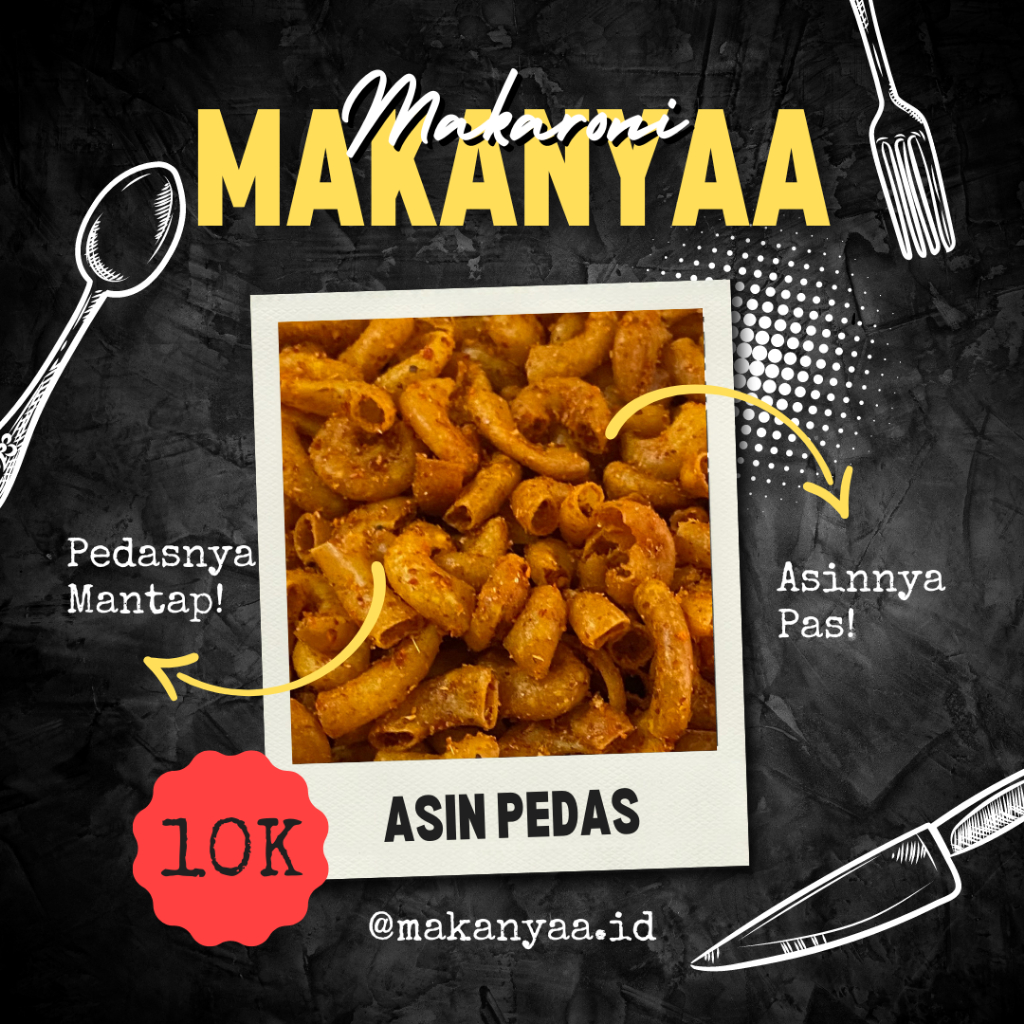 

makaroni kriuk asin pedas 200gr | Makaroni Goreng Renyah MAKANYAA