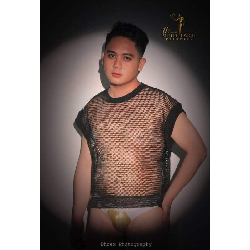 Kaos Pria Seri Jaring Sleeveless