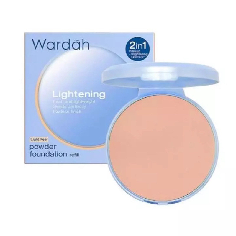 Wardah Refill Lightening Powder Foundation Light Feel | Bedak Wardah/Bedak Padat/Two/Compact/TWC/Ala