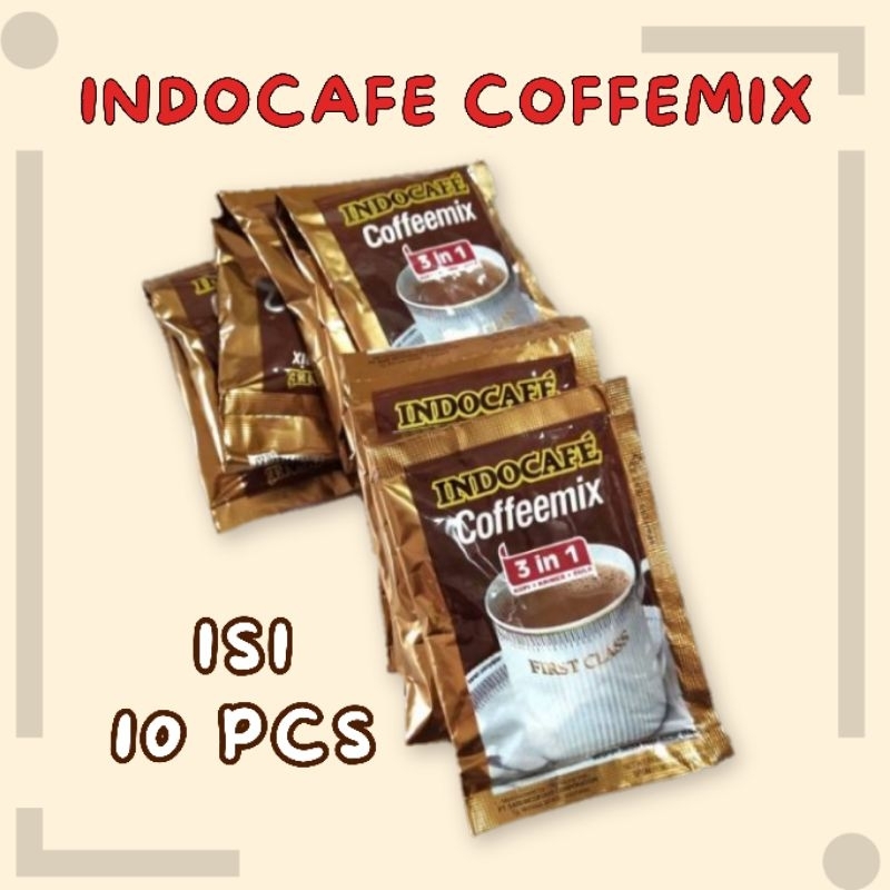 

Kopi Sachet Indocafe Coffeemix 1 renceng isi 10 pcs