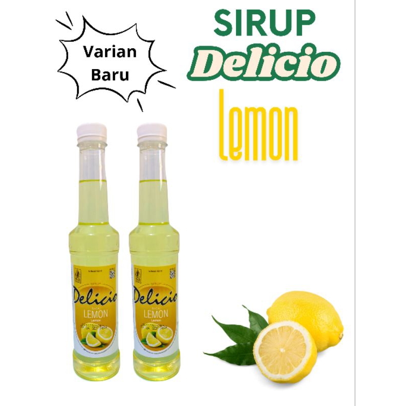 

DELICIO Sirup rasa Lemon kemasan pet ( botol plastik ) 450 ml