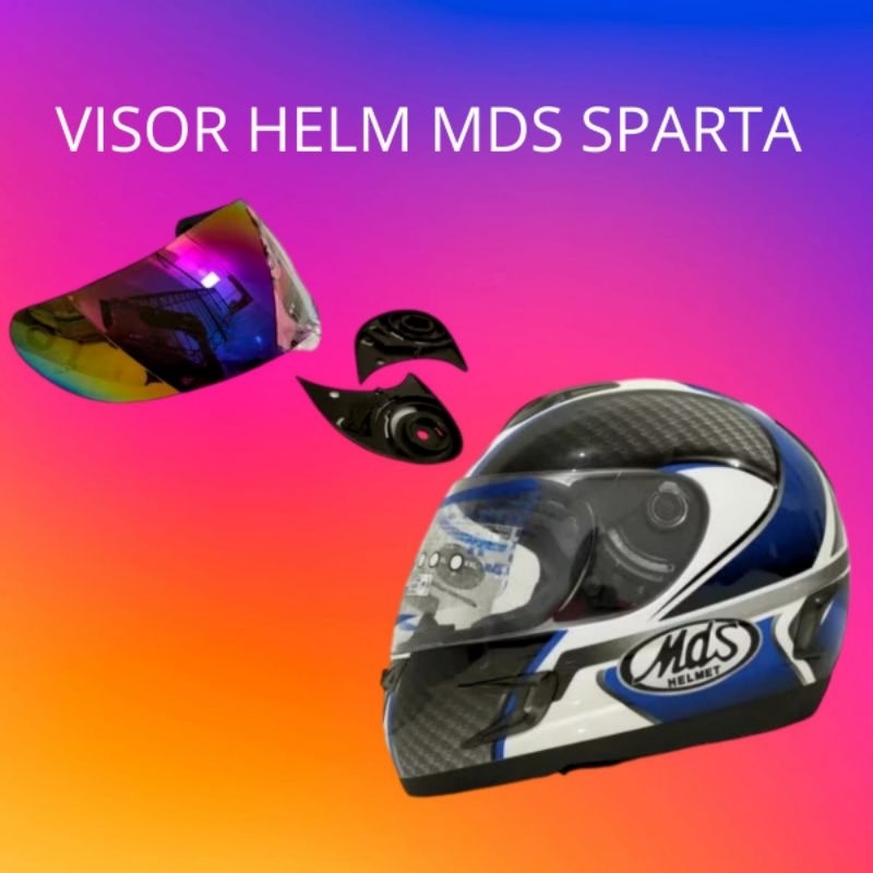 kaca helm MDS sparta full face + rachet visor helmet