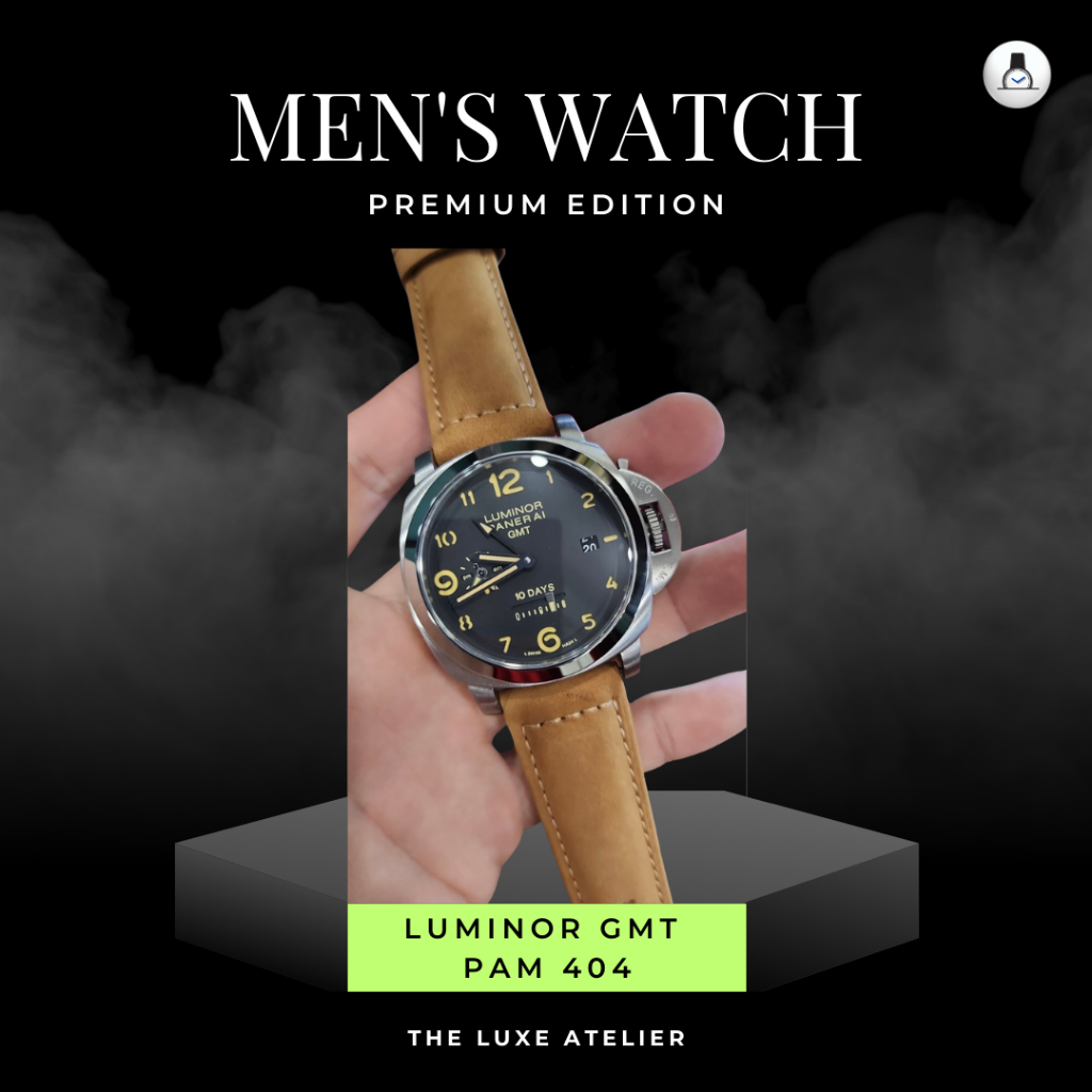 LUXURY MAN WATCH/JAM TANGAN MEWAH PRIA PANERAI LUMINOR GMT 10 DAYS PAM 404