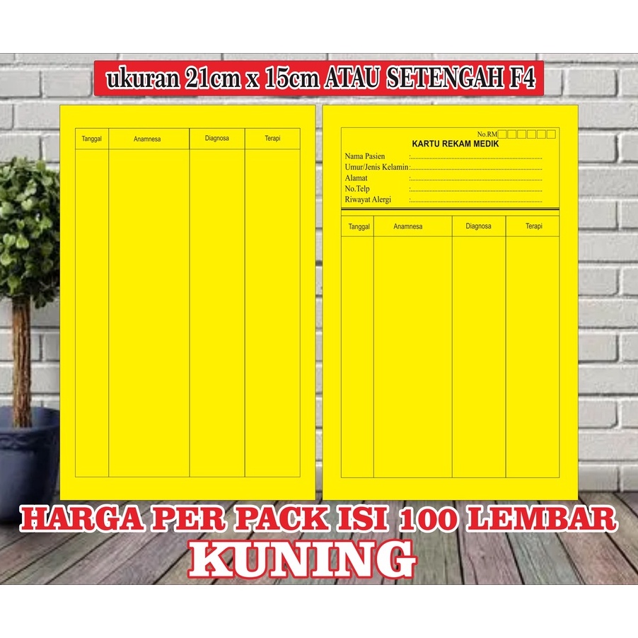 

TERPOPULER Kartu RM Ukuran 19cm x 15cm ISI 1PACK
