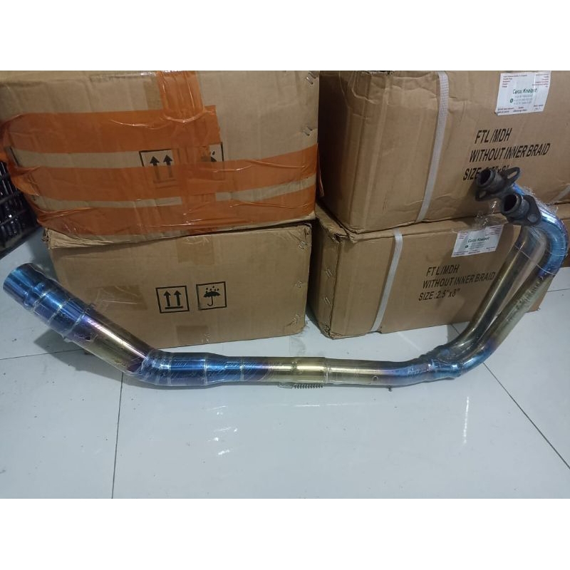 PIPA LEHER HEADER BLUEMOON KAWASAKI NINJA 250 HONDA CBR 250RR INLET 50
