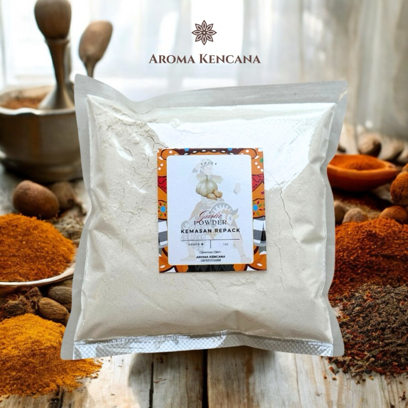 

Garlic Powder / Bawang Putih Bubuk Grade B (1 KG) - AROMA KENCANA