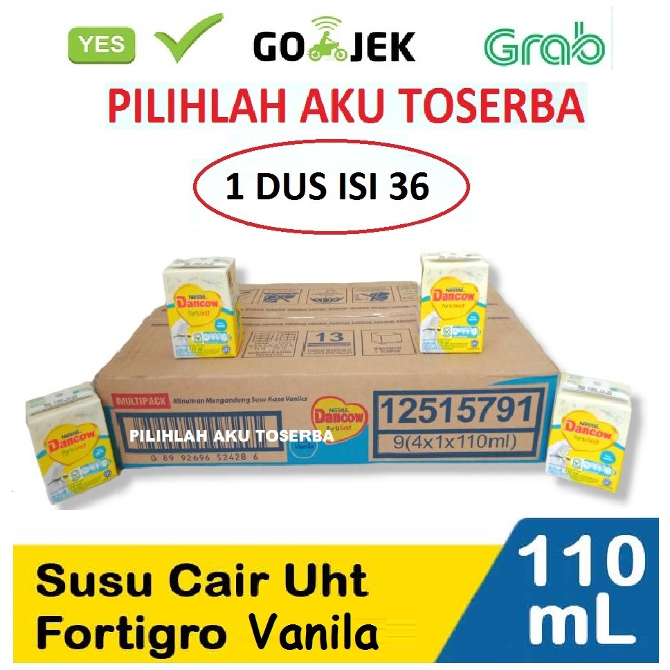 

Susu DANCOW UHT VANILA VANILLA FortiGro 110 ml (1 DUS isi 36)