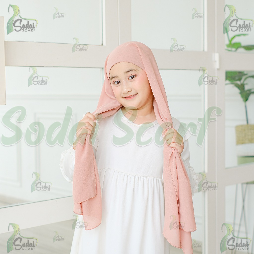 Hijab Pashmina Inner Anak Cerruty Baby Doll / Pasmina Instan Inner Anak 4 -8 Tahun Premium