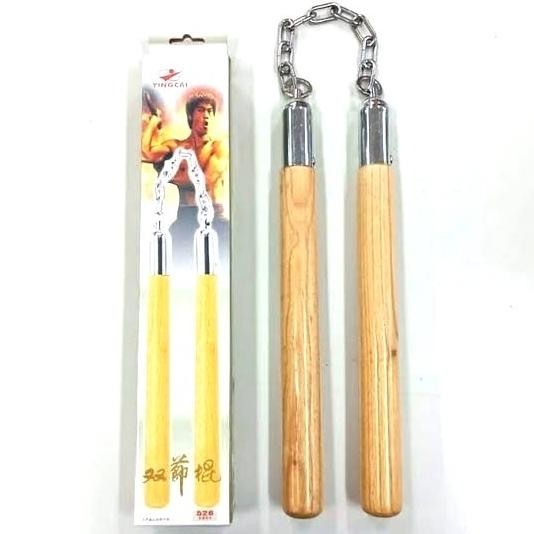 Nuchaku Double Stick Double Stik Ruyung Kayu