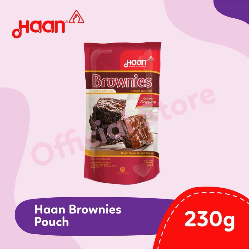 

Haan Brownies Pouch 230gr - Brownies Instan 230gr