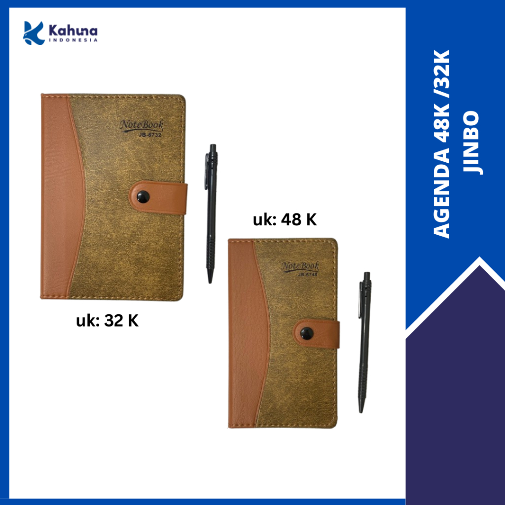 

BUKU AGENDA KANTOR BISNIS / NOTEBOOK KANCING SET PULPEN SERIES 2 UKURAN JINBO