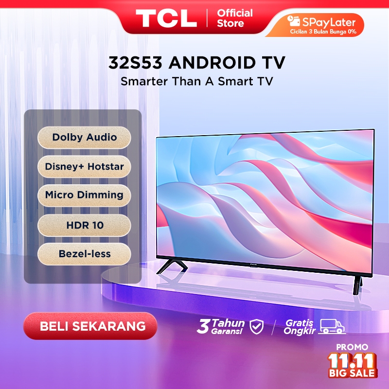 [Google Play TV] TCL iFFALCON 32 inch Smart Android TV - Google Play/Netflix/YouTube/Disney+ Hotstar