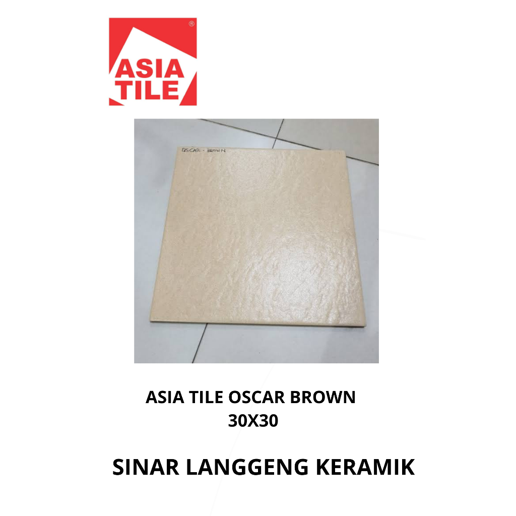 ASIA TILE OSCAR BROWN 30X30 KERAMIK KASAR MATTE