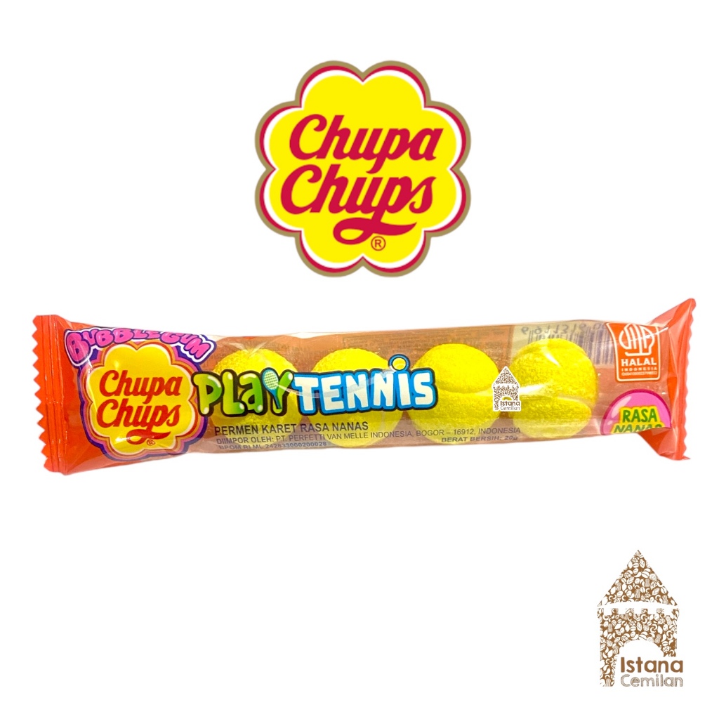 

Chupa Chups Bubble Gum PLAY TENNIS Permen Karet 20 Gram