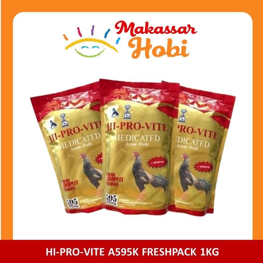 Pakan Ayam Bangkok A595K Hi-Pro-Vite A 595 K 595K Jago Dewasa 1kg 1 kg
