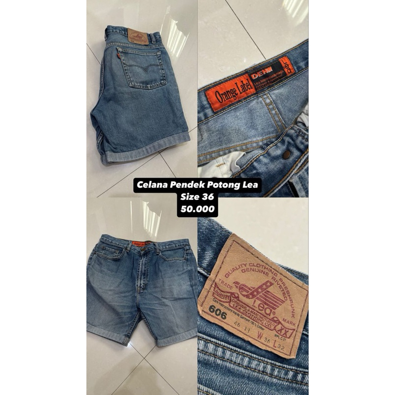 Preloved Celana Pendek Potong Brand Lea Original
