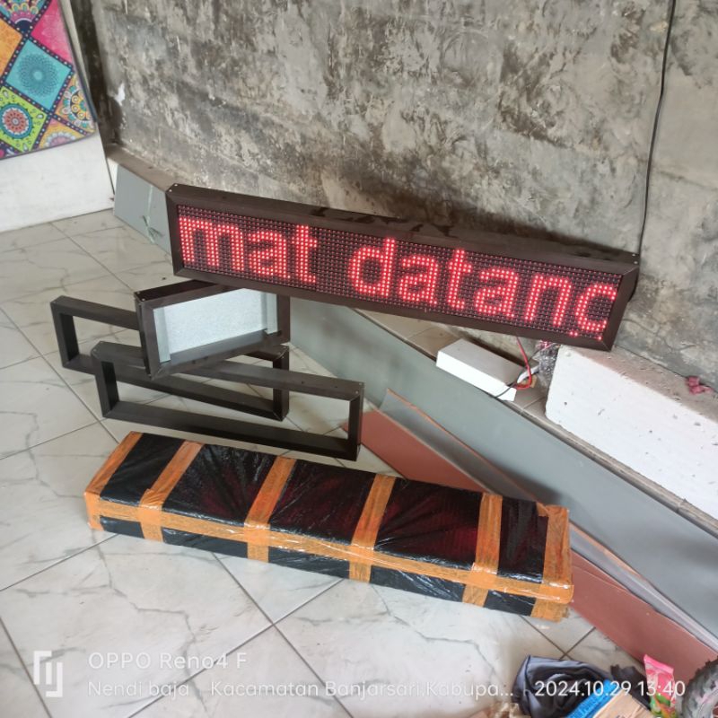 Frame Rauning Teks Ukuran 16x96/ 3 Panel. Untuk P10 SMD/DIP.P5/P5 RGB .Sterobo.