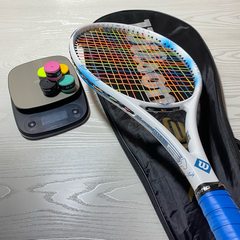 RAKET TENIS WILSON HYPER HAMMER CLASSIC FAIR LADY + SENAR RAINBOW FULLSET