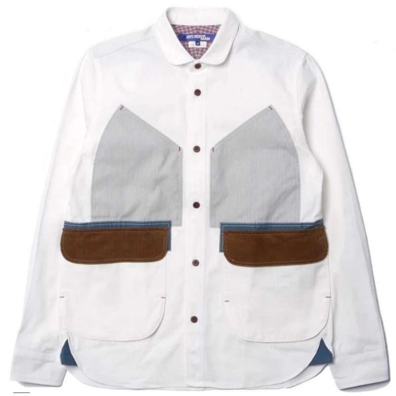 Junya Watanabe MAN Patchwork Rodeo Corduroy Flannel Shirt