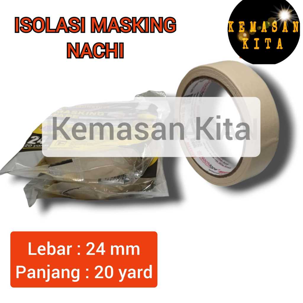 

NACHI MASKING TAPE 1" INCH ISOLASI LAKBAN SELOTIP MASKING TAPE KERTAS