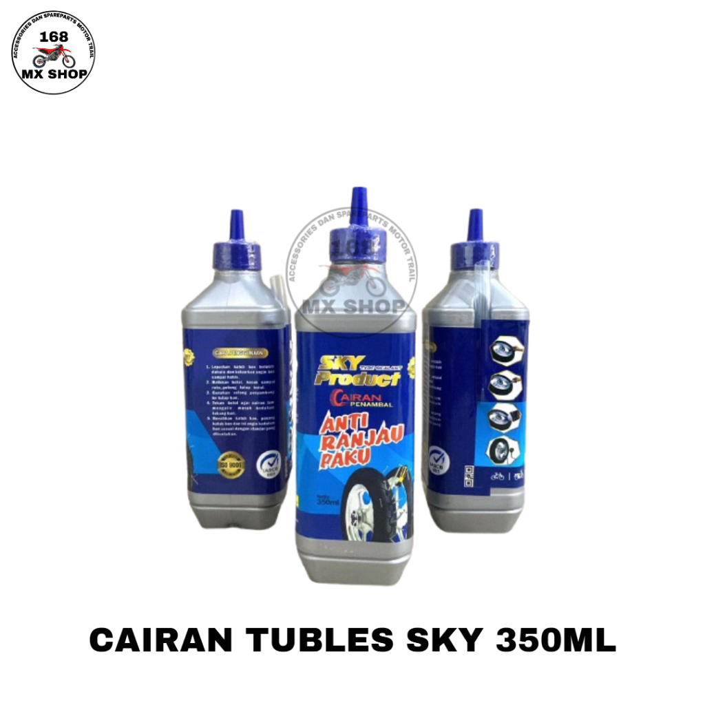 Cairan Tubles Sky 350ml Penambal Ban Tubles Tubeles Motor Mobil Anti Paku Anti Ranjau Best Quality S