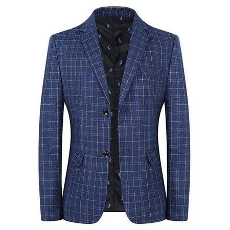 new jas blazer formal pria tartan motif kotak model slim fit casual terbaru keren kekinian original