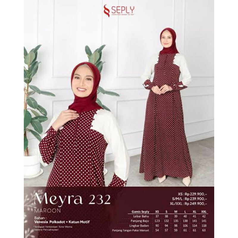 SEPLY GAMIS MEYRA 232 MAROON
