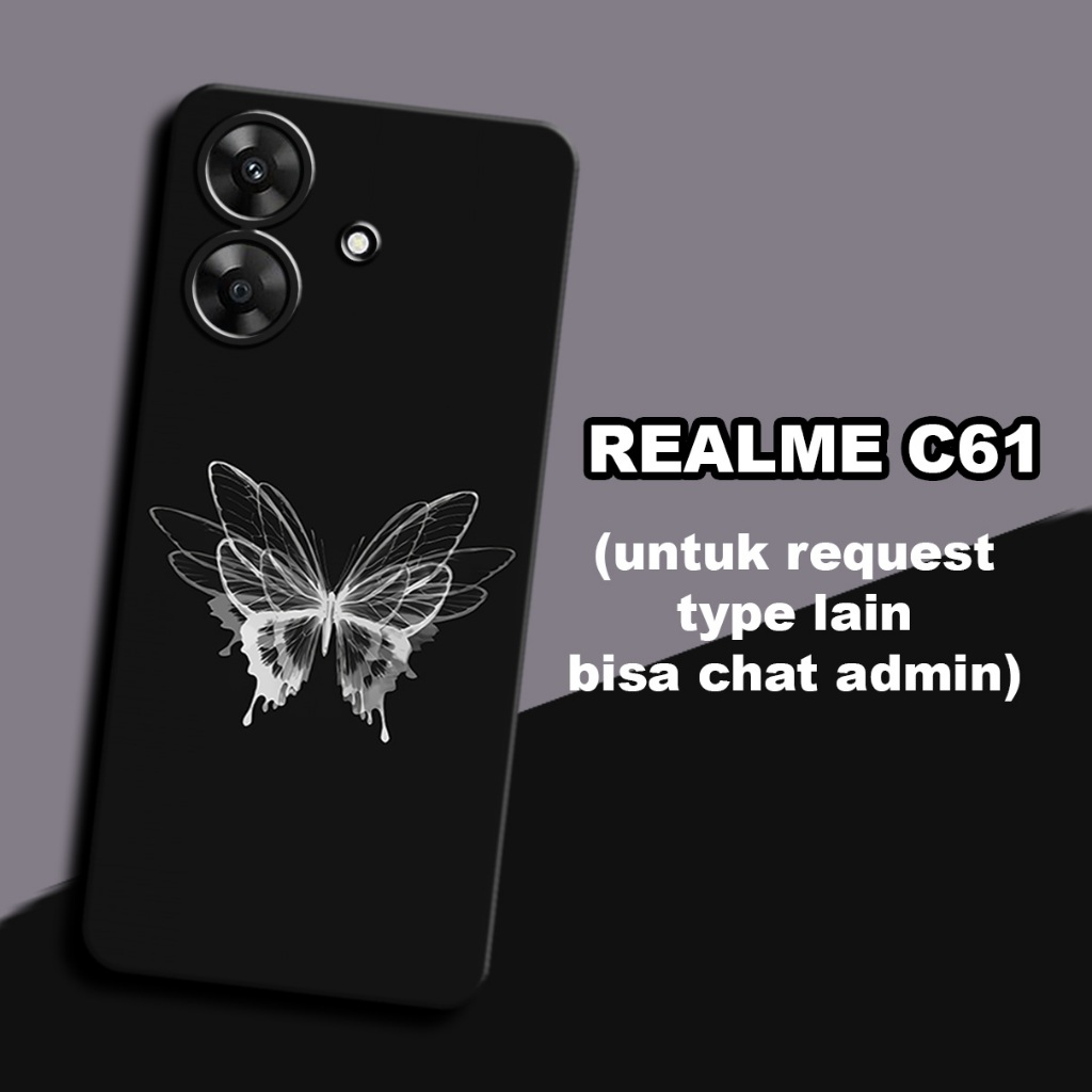 CC18/ Softcase karet lentur untuk realme c61/Motif cewek/case realme c61 /kesing realme c61  /silico