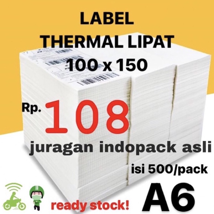 

KODE W17R LABEL STICKER THERMAL LIPAT 1 X 15 BARCODE 1X15 UKURAN A6