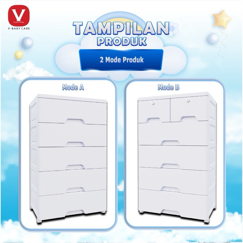 lemari V babycare,