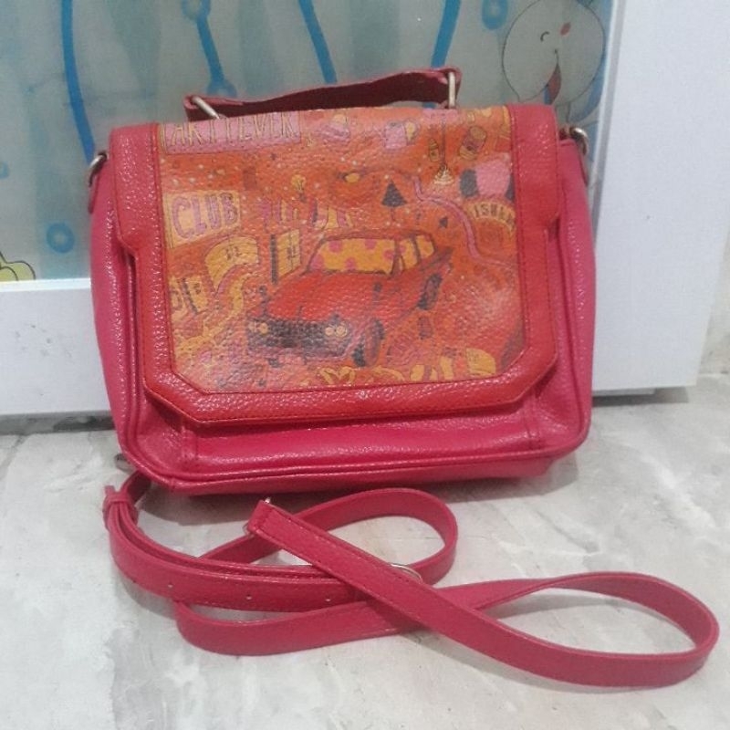 Brera Art Fever sling bag kulit asli
