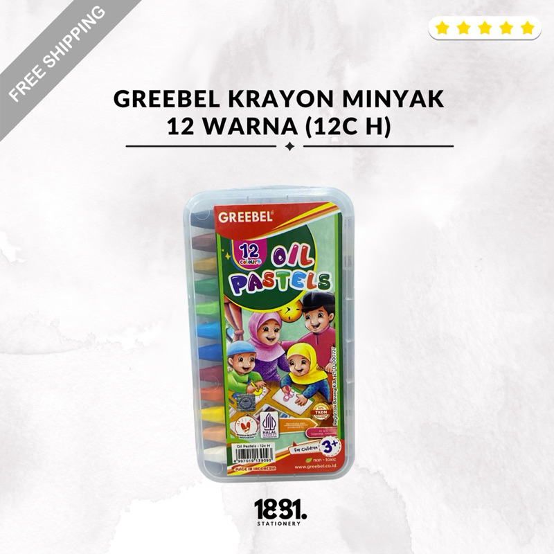 

Greebel Krayon Minyak 1 Set 12 Warna | Greebel Oil Pastel 12 Warna