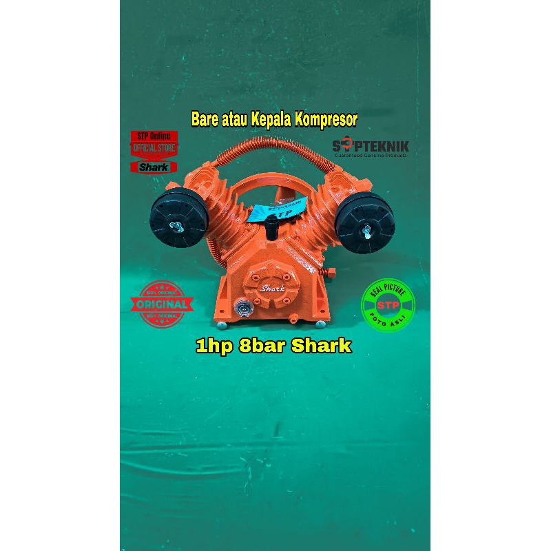 BARE ATAU KEPALA KOMPRESOR 1HP 8BAR SHARK