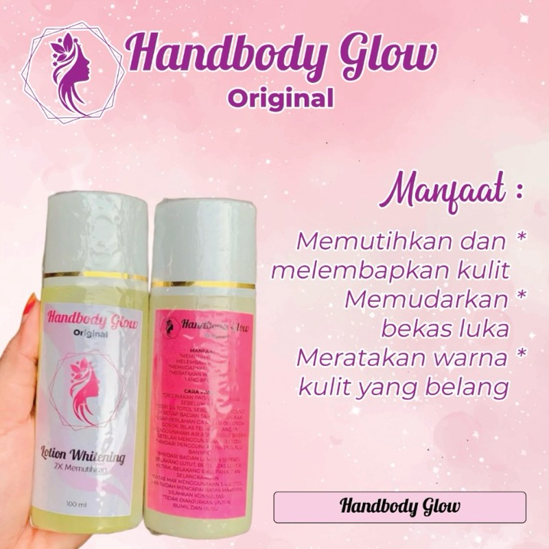 HANDBODY GLOW WHITENING ORIGINAL/2 kali lebih cepat memutihkan kulit