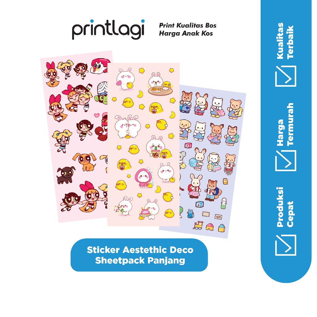 

Sticker Aesthetic Custom - Sheet Pack Panjang Ukuran 7,5 x 17 cm