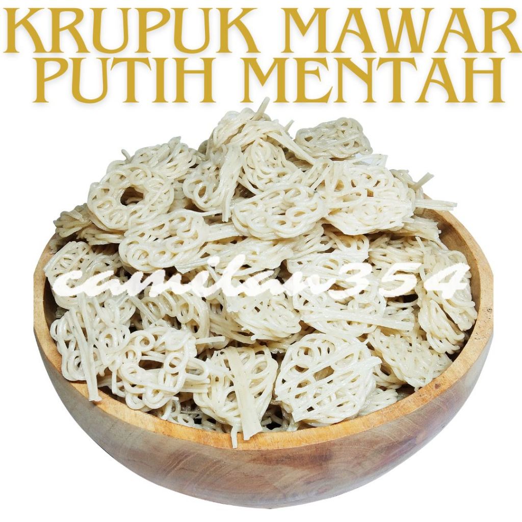 

[TERLARIS] Kerupuk Mawar Putih Mentah - 1kg / Krupuk Makan Kiloan