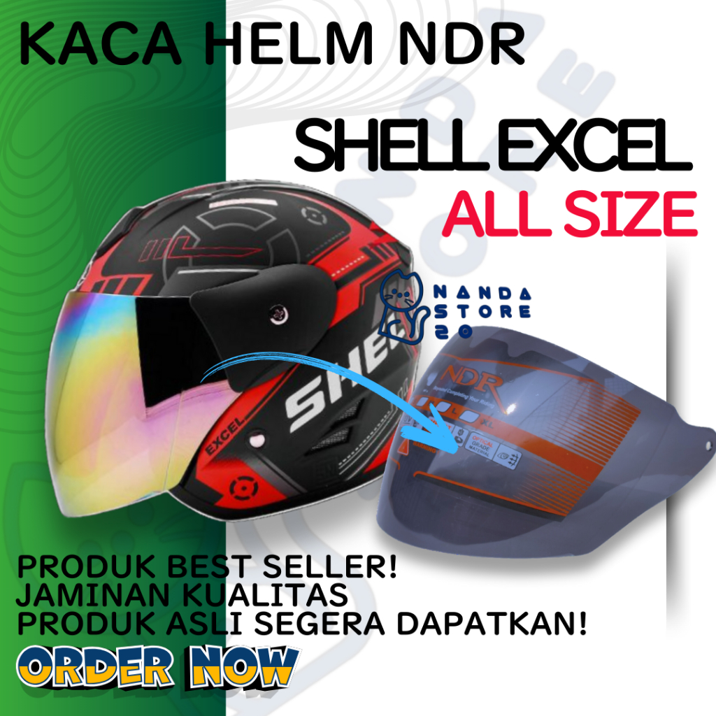 Kaca Helm | Visor | SHEL EXCEL by NDR