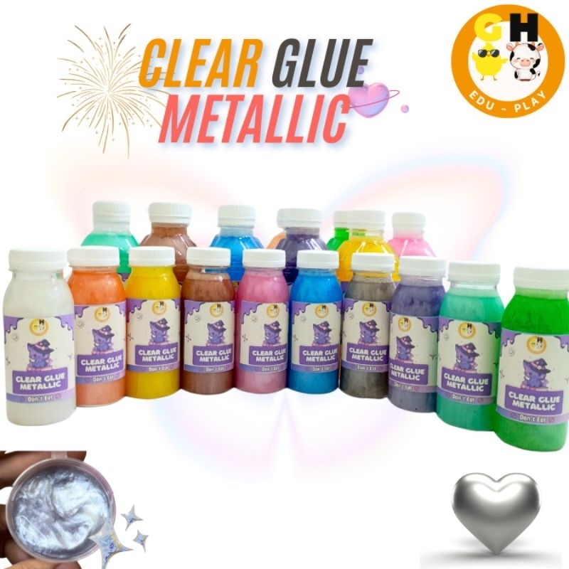 

Magic Glue Metalik Warna Colour Glue Metallic Transparan Lem Warna Botol 100ml by GHEduPlay