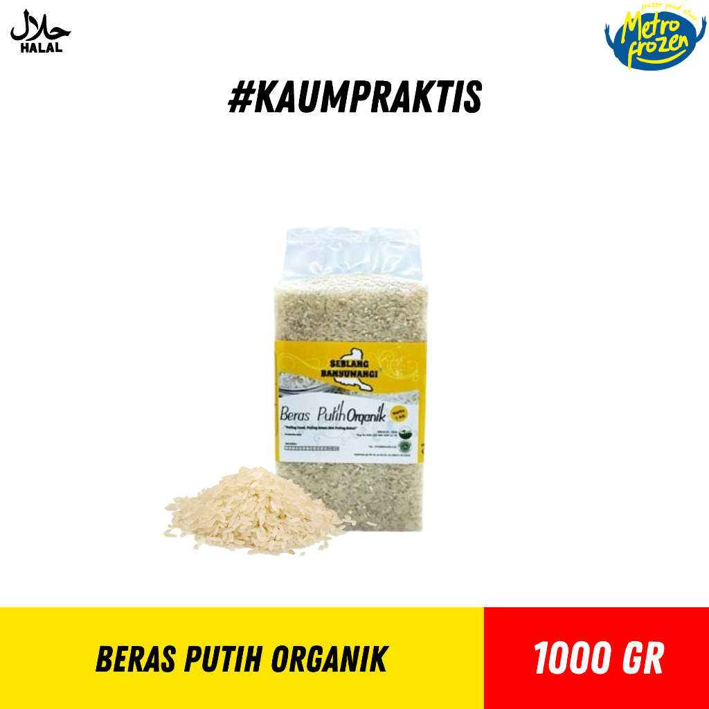 

Beras Putih Organik 1kg// beras putih organik instan Banjarmasin