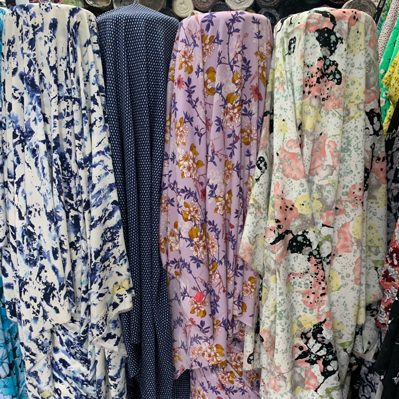 kain zara crepe motif - kain crepe motif - kain crepe luxury - kain silk buble - kain zara crepe lux