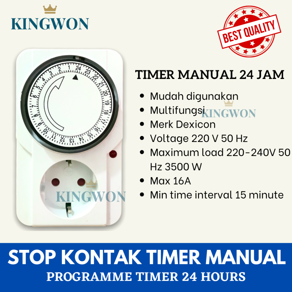 STOP KONTAK TIMER ANALOG 24 JAM TIMER LISTRIK MANUAL ANALOG TIMER SWITCH STOPKONTAK TIMER SOCKET SNI
