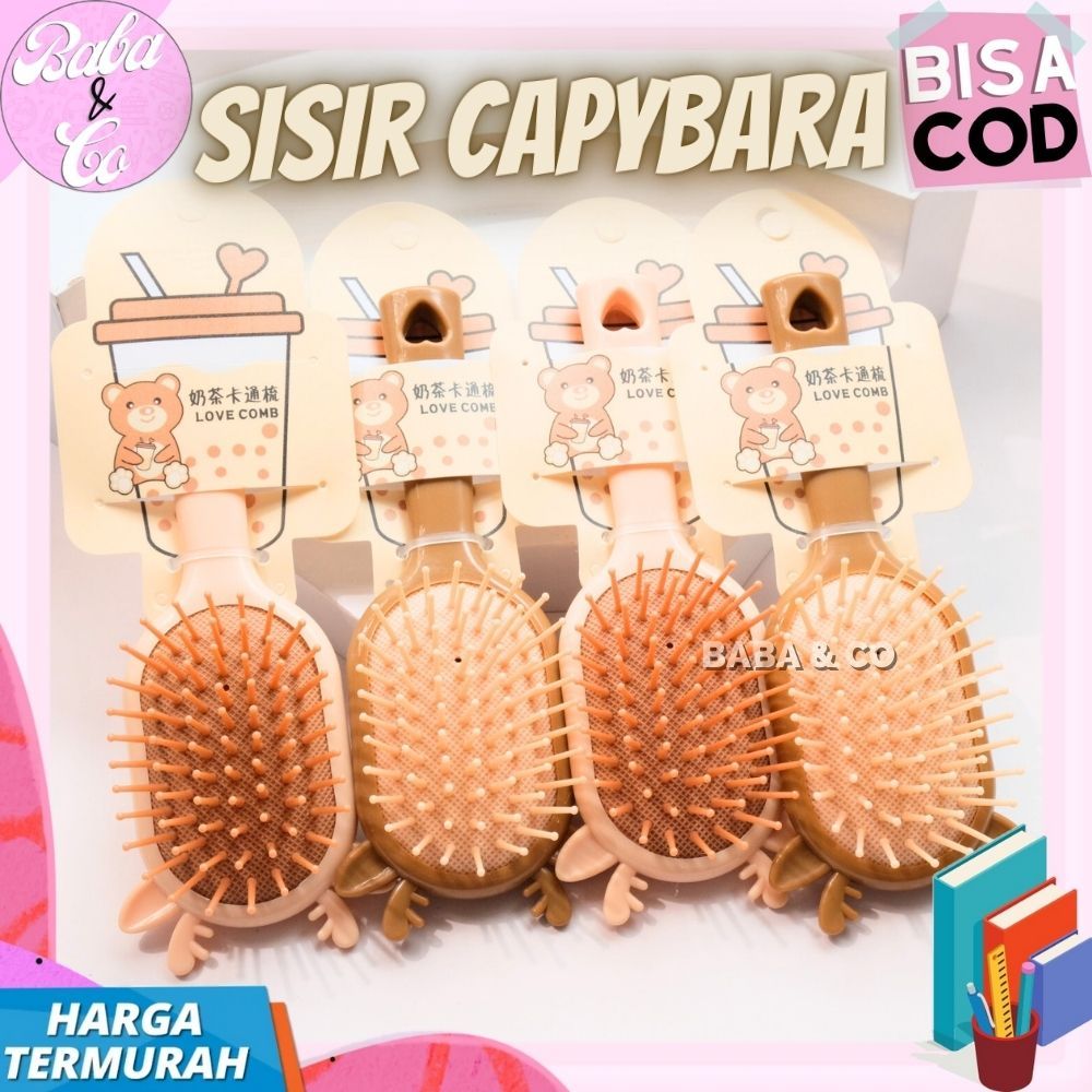 SISIR CAPYBARA WETBRUSH SISIR RAMBUT KERITING LURUS CAPYBRA LUCU UNIK MURAH SISIR RAMBUT ANAK KAPIBA