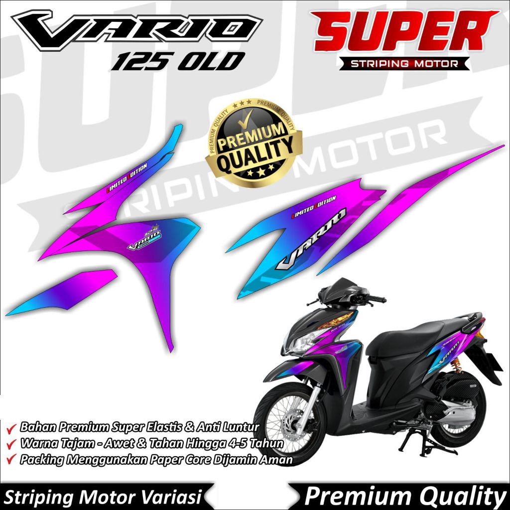 Stiker Vario 125 Old Anti Luntur keren Striping Vario 125 Old Striping Honda Vario 125 OLD Gradasi