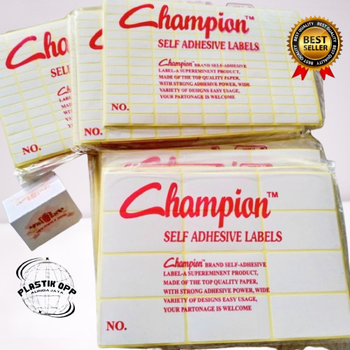 Label Harga Champion No.105 / Label undangan / Tempelan harga / Label no 105  / stiker kertas Champi