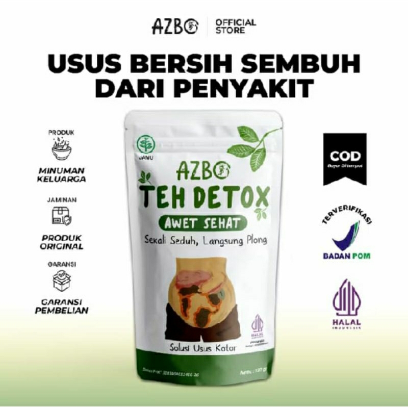 

(COD)//TERAMPUH & TERJAMIN AZBO TEH DETOX ORIGINAL//AWET SEHAT//PEMBERSIH USUS KOTOR & LAMBUNG