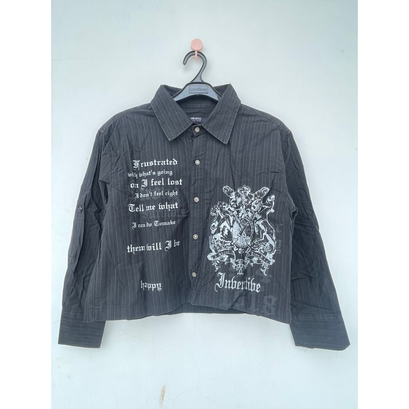 Kemeja Crop Wanita Lengan panjang