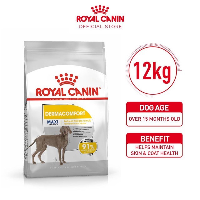 Royal Canin Maxi Dermacomfort (12kg) Dry Makanan Anjing Dewasa - Canine Care Nutrition